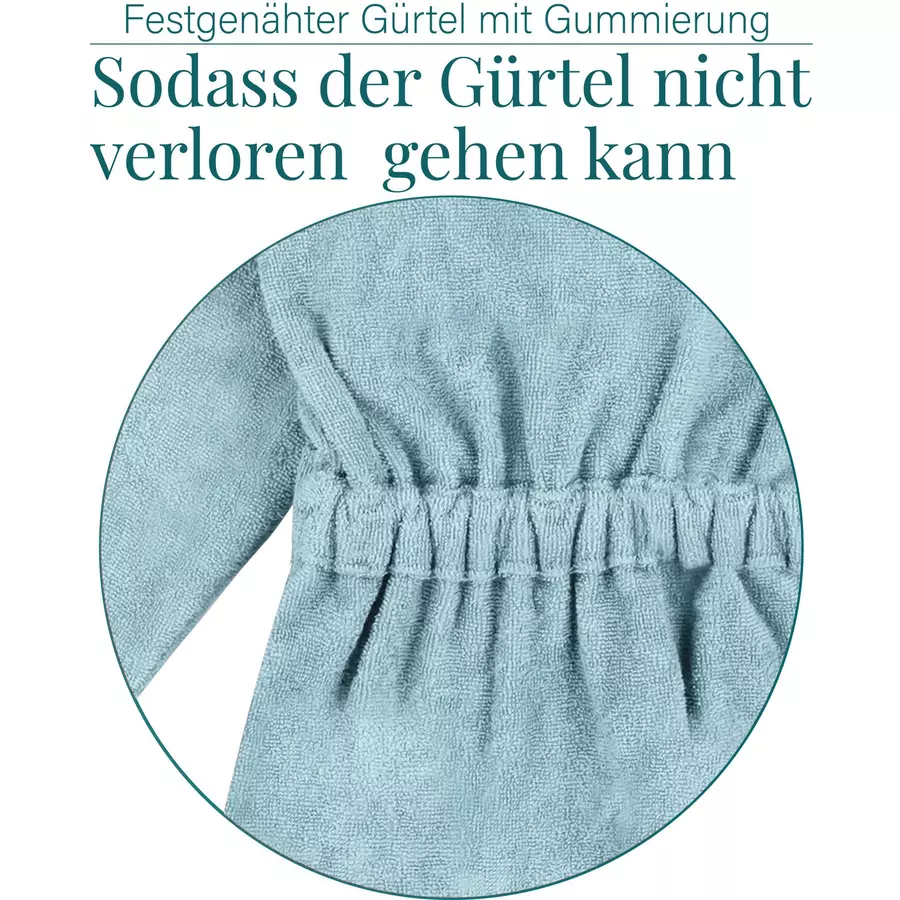 normani Kinder Bademantel aus Bio-Baumwolle Ljubljana Hellblau