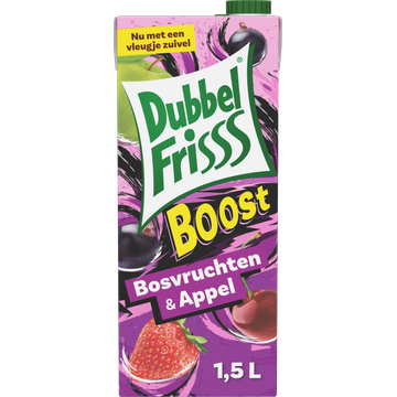 DubbelFrisss Boost Bosvruchten - Appel 1,5L