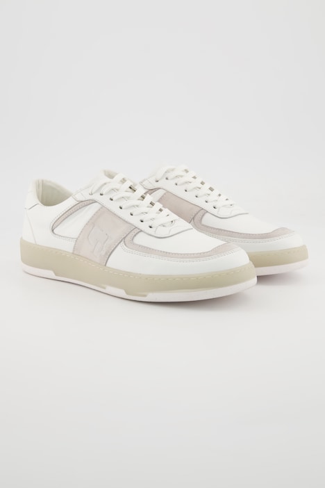 Leder-Sneaker, sportive Lochung, Weite H