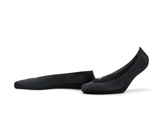 2 Paar Magic-Cut-Füßlinge, schwarz und beige