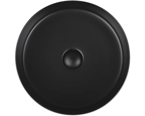 Jungborn AMION 40 cm opzetwastafel met keramische stop, matzwart, inclusief keramische afvoerplug
