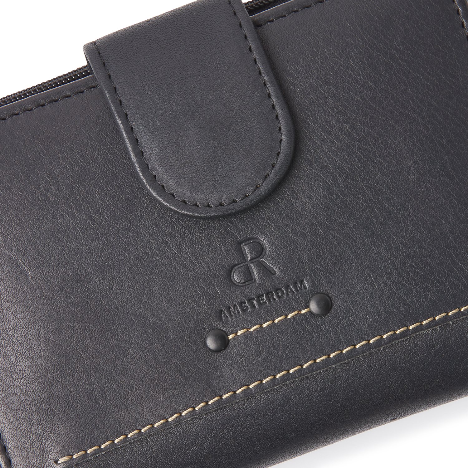 dR Amsterdam Tampa Damesportemonnee black