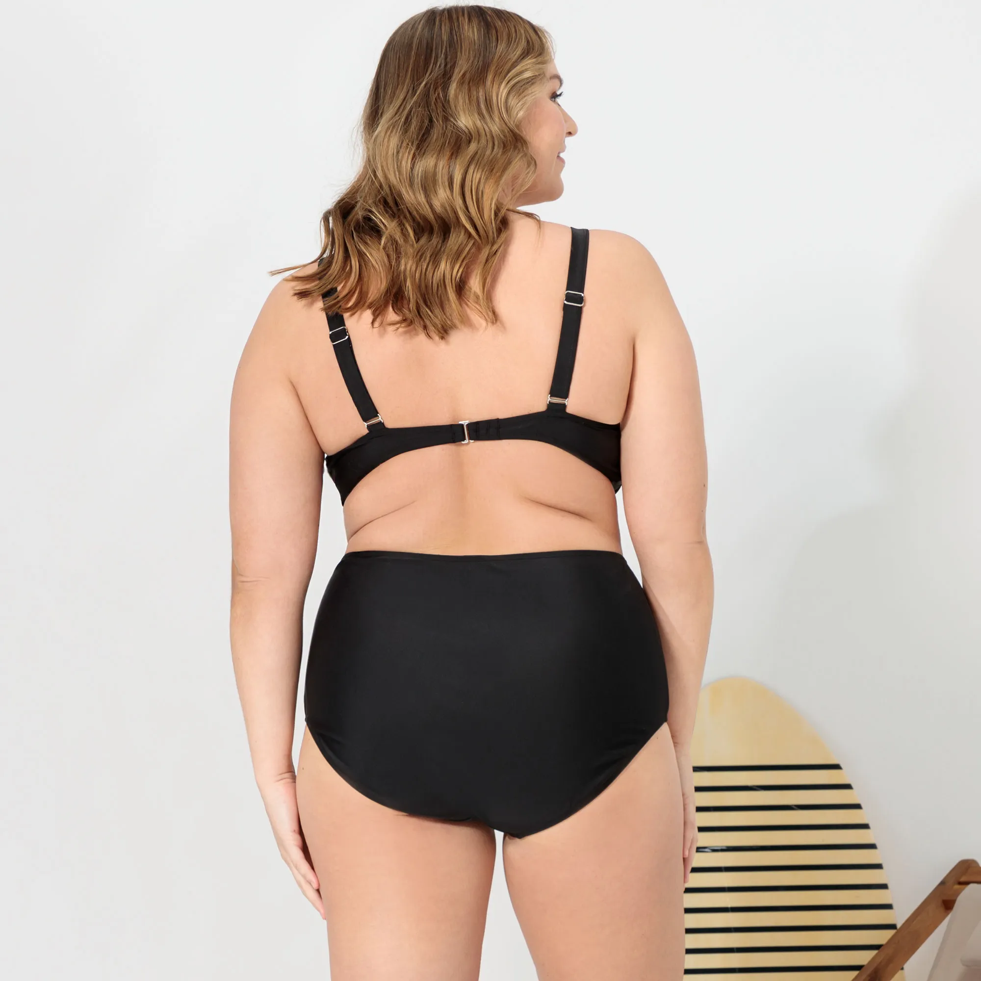 Damen-Bikinhose mit Raffungen