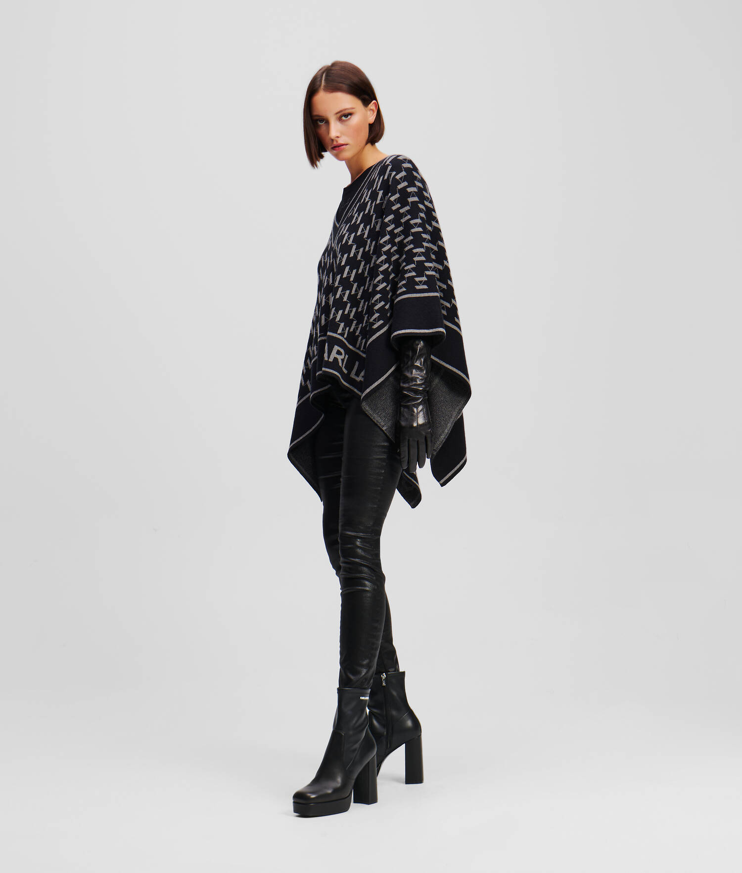 CAPE KL MONOGRAM - Mélange gris Monogramme Karl
