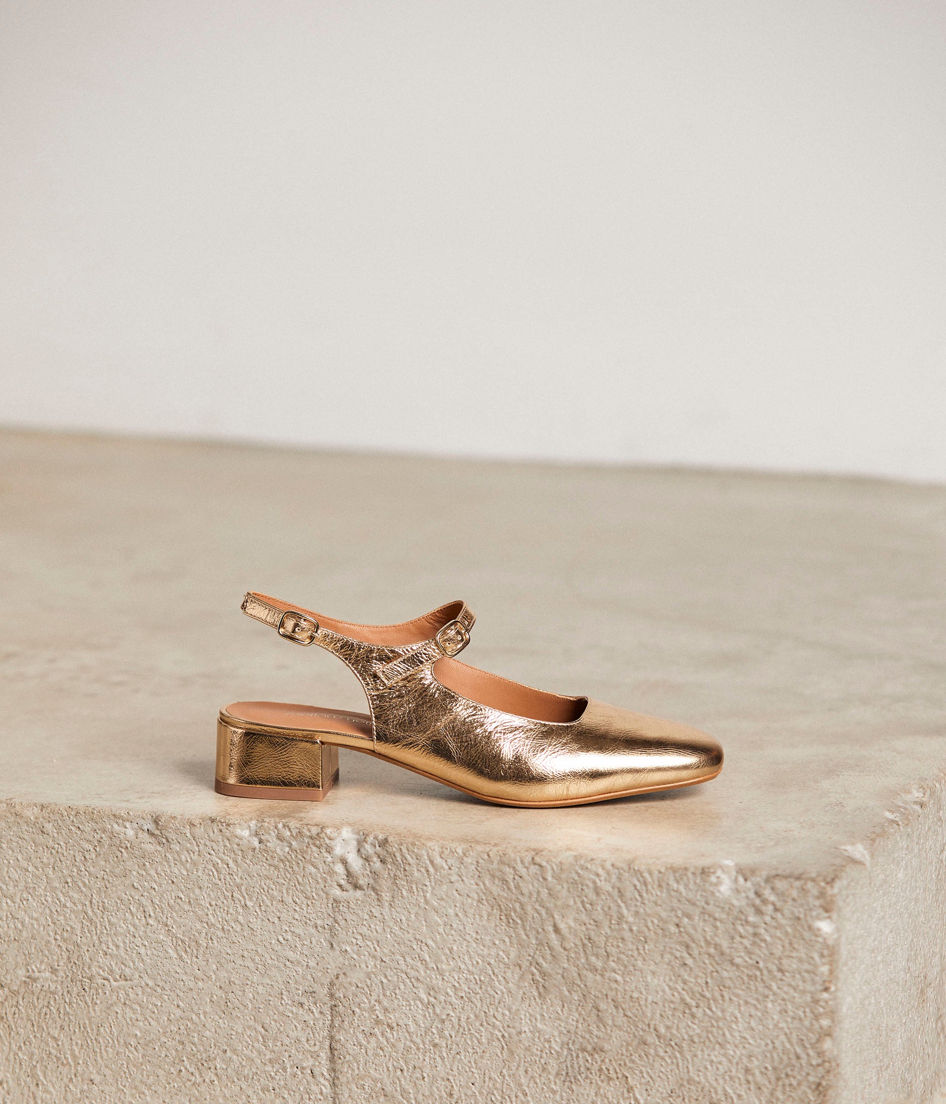 Babies slingbacks dorées Clarissa