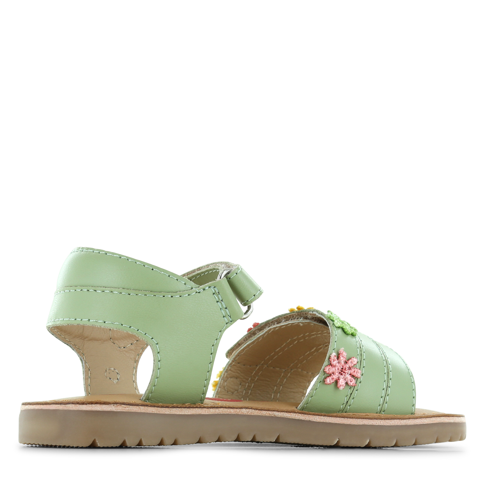 Shoesme groen sandaaltje met bloemetjes Leer | Sale