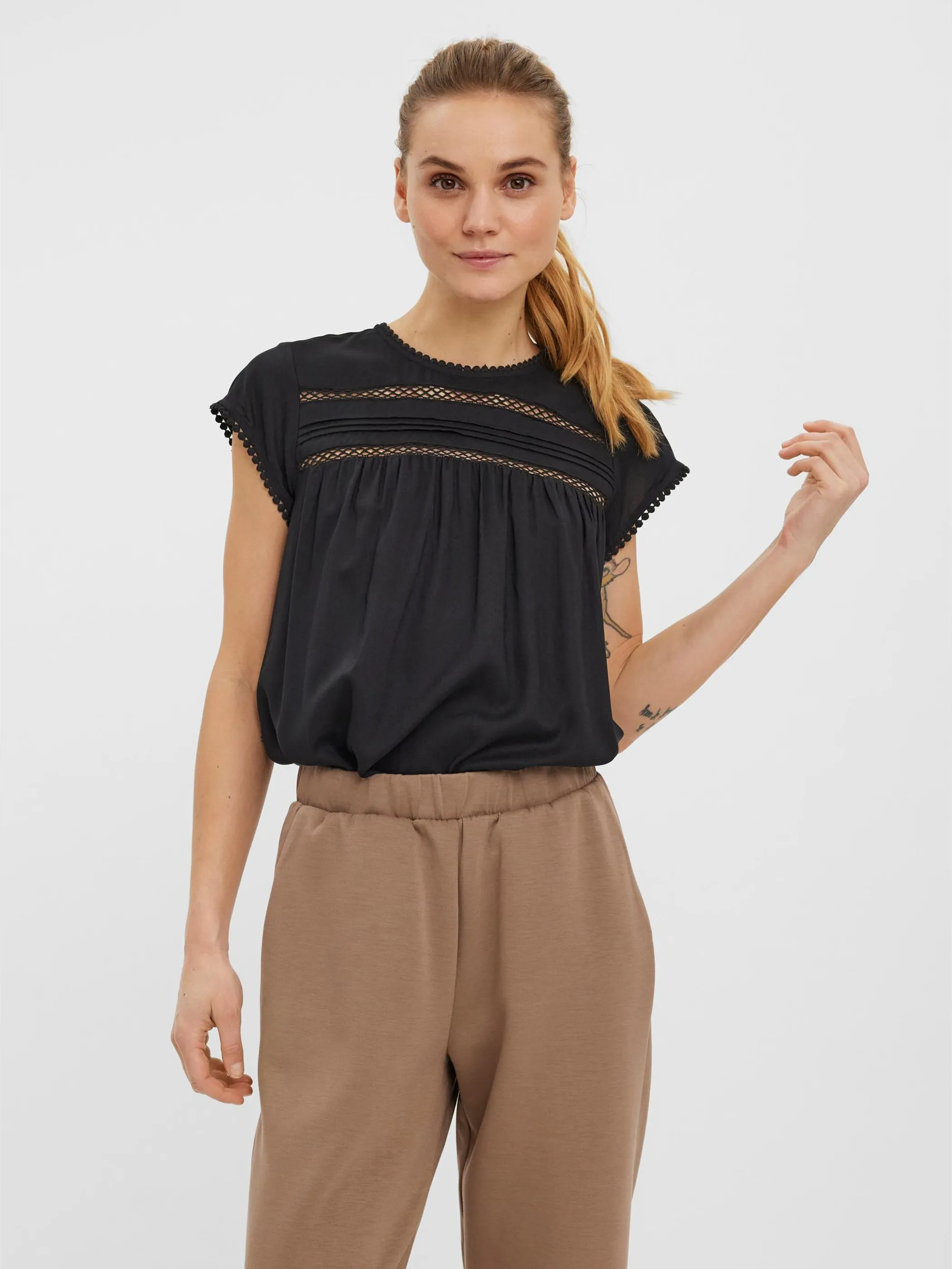 Vero Moda VMDEBBIE PLEAT S/L TO Schlupfbluse