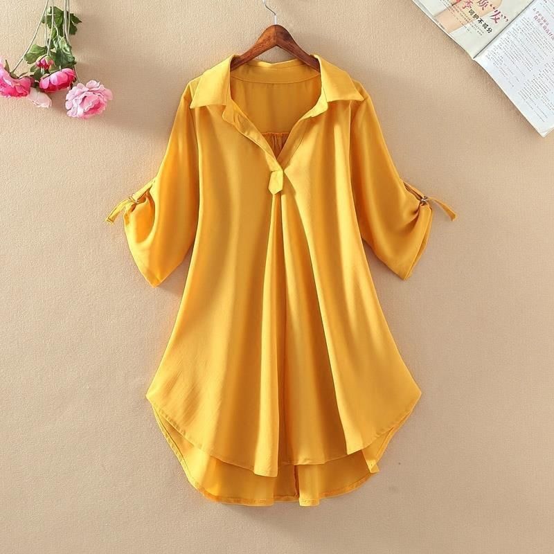 Elbelier - Blouse met V-hals en 3/4-mouwen