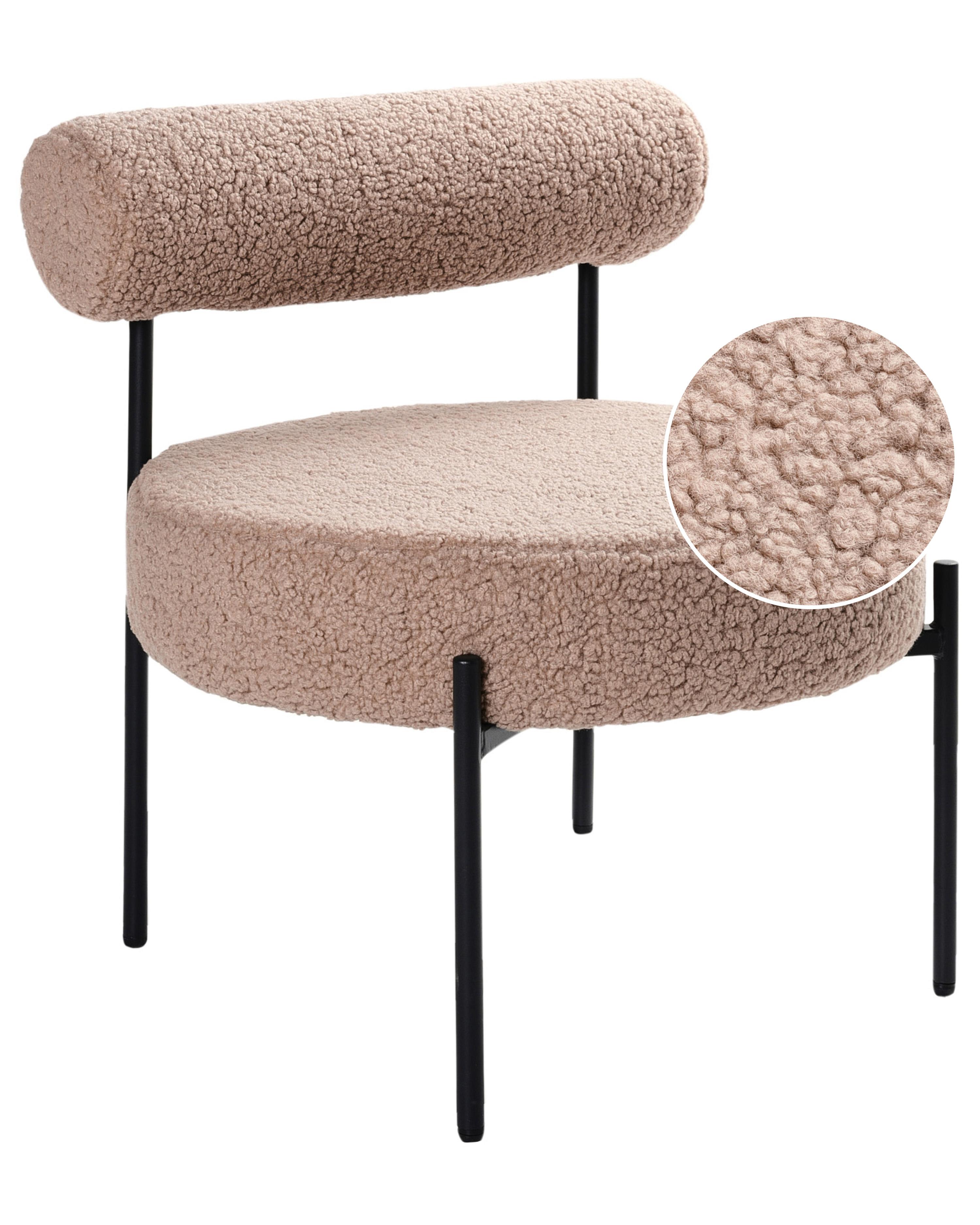 Fauteuil ALPHA Bouclé Taupe