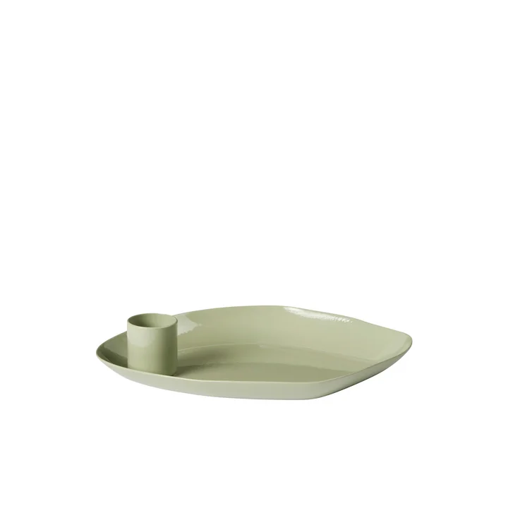 Broste Copenhagen - Mie Kerzentablett, 15 x 11 x 3 cm, desert sage