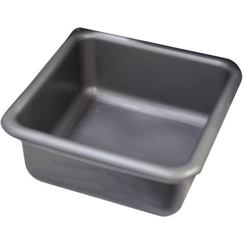 Cuvette carrée graduée 29 cm / 6,5 L Gris Silver