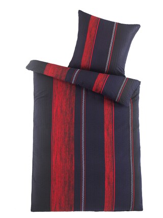 Mikrofaser Seersucker-Bettwäsche HIGH CLASS BERNHARD 135 x 200 cm rot