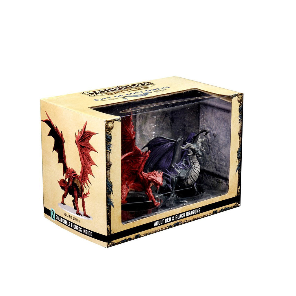 Pathfinder Battles Premium Figures - City of Lost Omens: Adult Red & Black Dragons