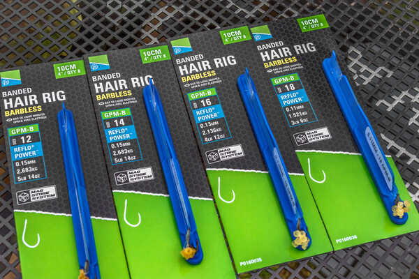 Bas de ligne coup Preston GPM-B Banded Hair Rigs 10cm (8 pcs)