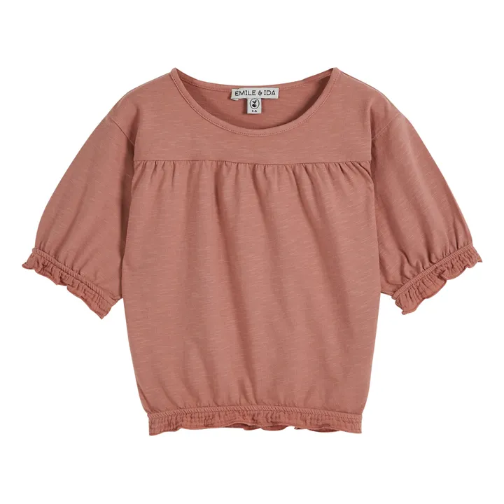 Emile et Ida T-shirt Coton Flammé | Vieux Rose