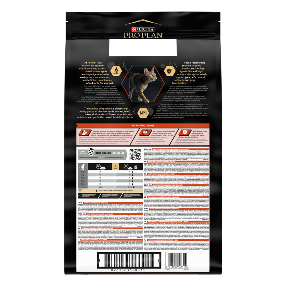 Pro Plan Adult Kat Vital Functions Zalm10 kg