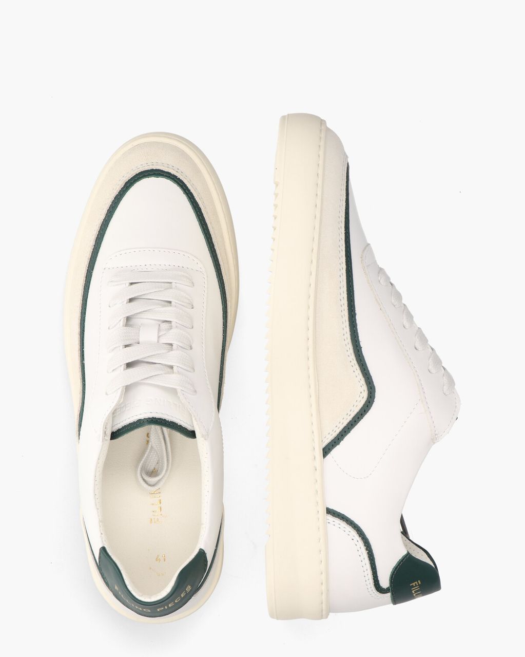 Filling Pieces Mondo Stack Wit/Donkergroen Herensneakers