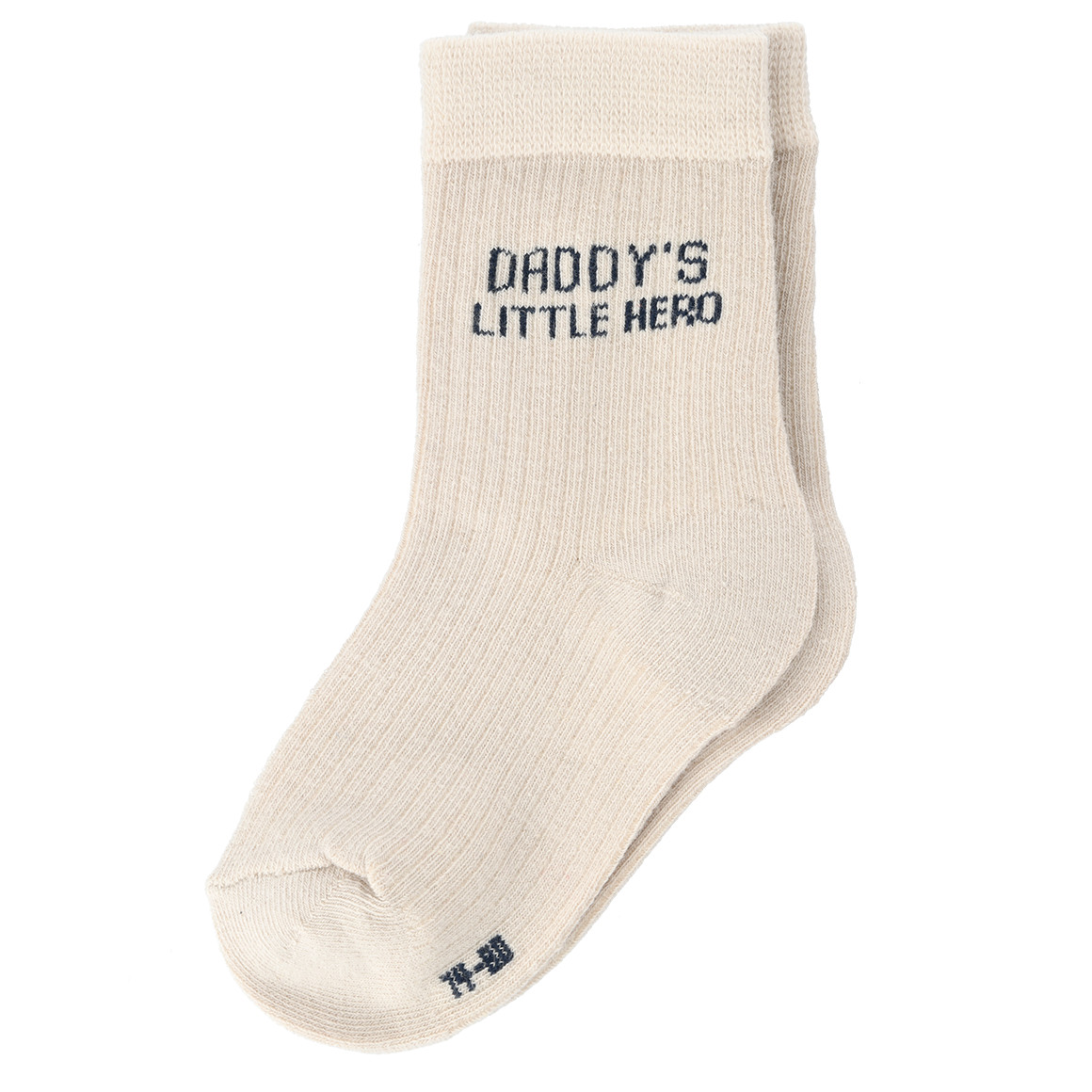 Topomini 3 Paar Baby Socken mit Sprüchen beige / braun / dunkelblau