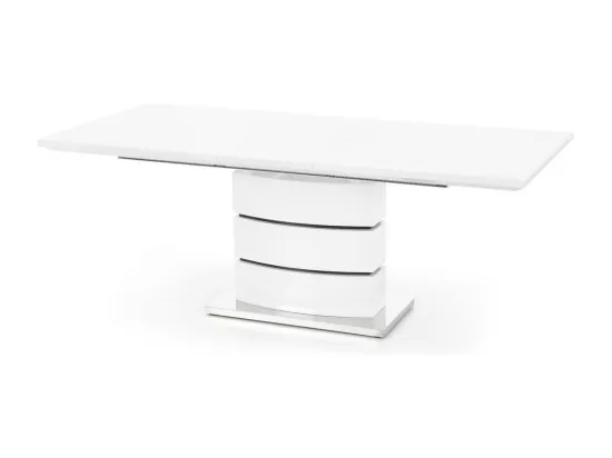 Table extensible blanc laqué 160-200x90cm Elena