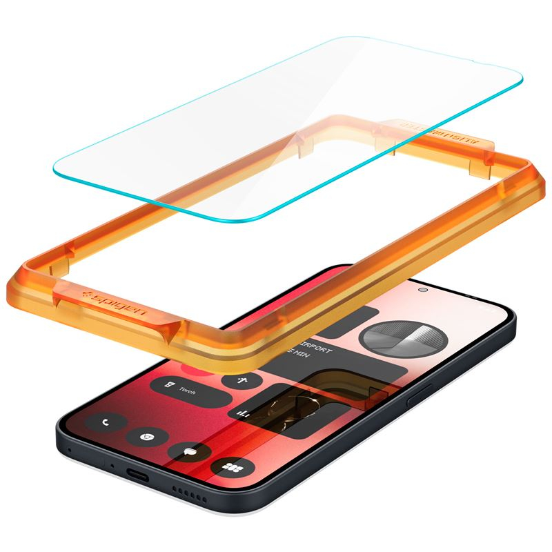 (2er Set) Nothing Phone (2a) AlignMaster Glas Tr Clear Panzer Glas Case Friendly   Montagerahmen (AGL07681)