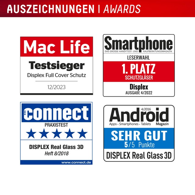 Displex Displayschutzglas »Premium Glass Full Cover« für Apple iPhone 16 1 Stk. tlg. Displayschutzfolie, Schutzfolie, Bildschirmschutz, kratz- & stossfest
