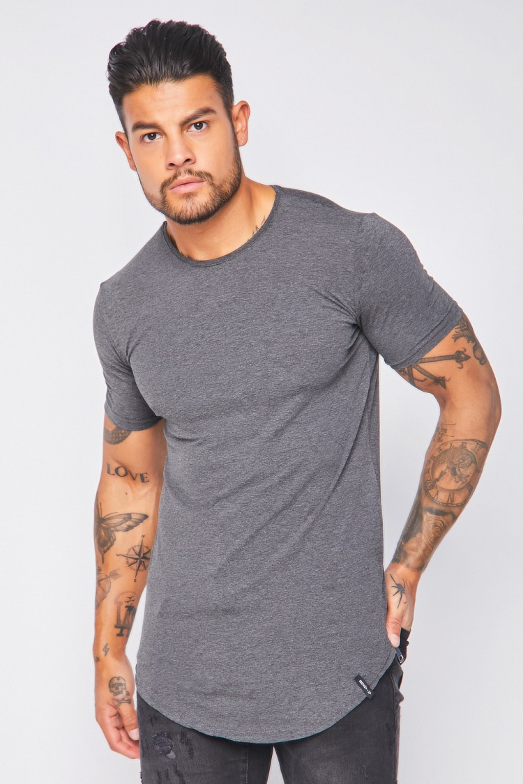 T-shirt à zip oversize Brentiny gris