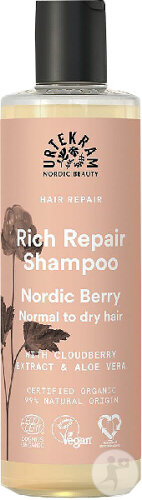 Urtekram Nordic Berry Shampoing Réparateur Aux Baies Nordiques Flacon 250ml