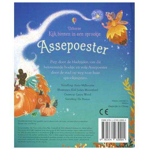 Uitgeverij usborne kijk binnen in een sprookje - assepoester