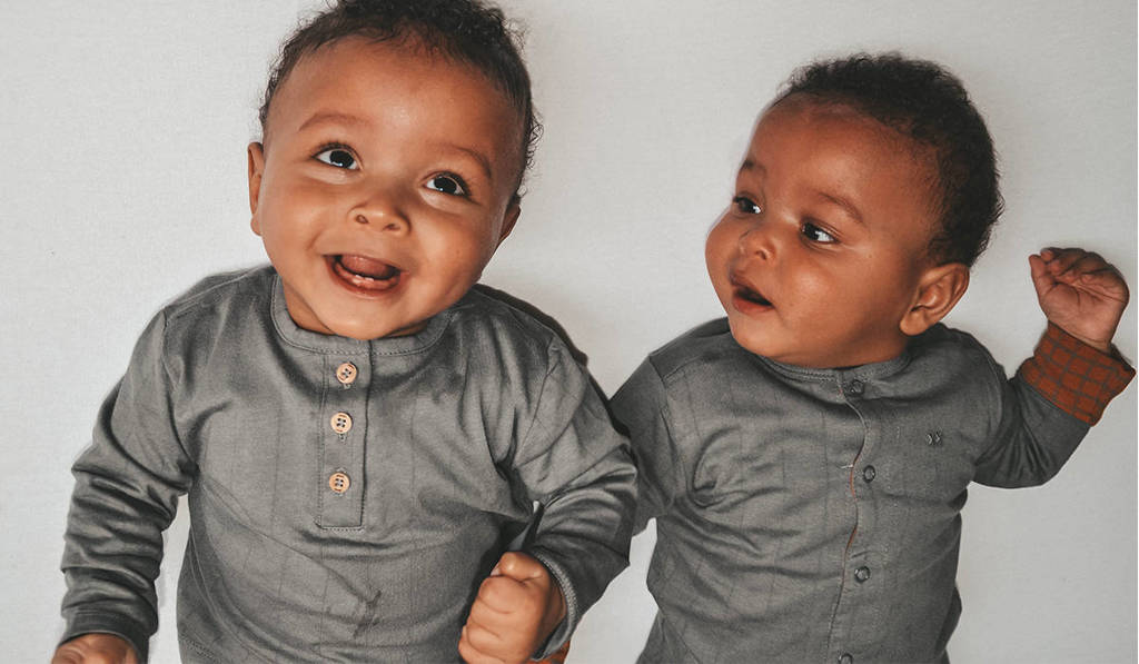 Moodstreet Petit baby gestreepte longsleeve Jules van katoen grijs