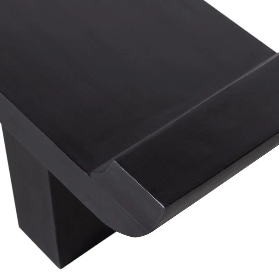 WOOOD Lox Bankje - Hout - Zwart - 35x183x53