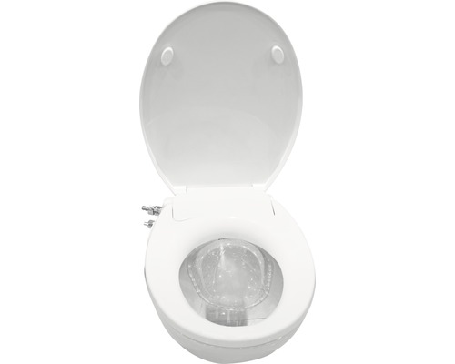 form&style bidetzitting, wit, met 1/2 inch wateraansluiting en soft-close mechanisme
