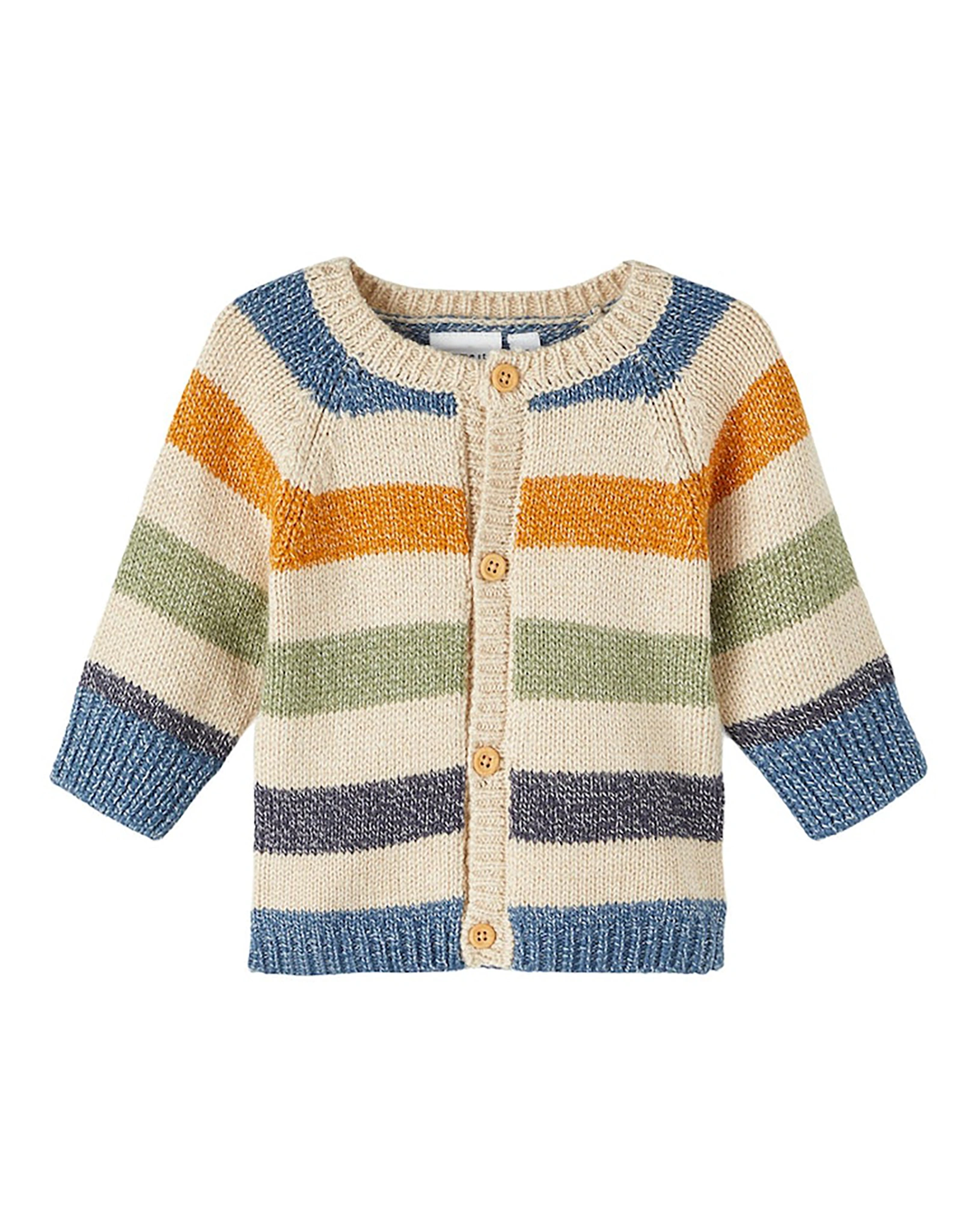 Strickjacke NBMOTAL STRIPES in peyote melange