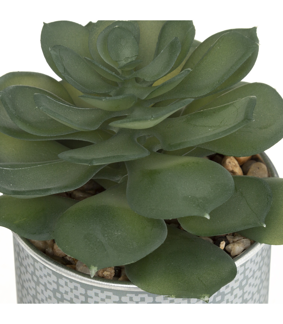 Plante artificielle pot en zinc avec message h 16 cm