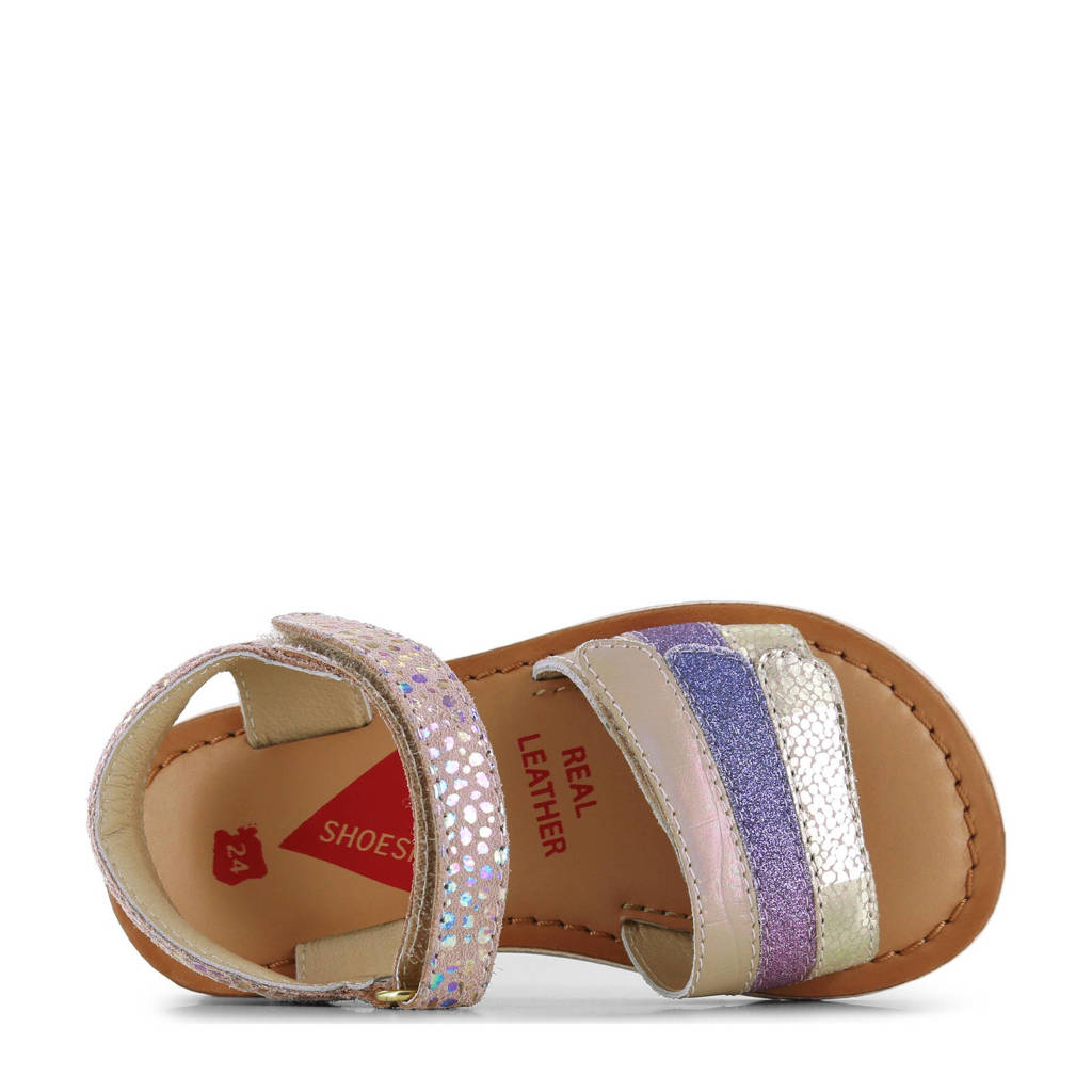 Shoesme leren sandalen roze metallic
