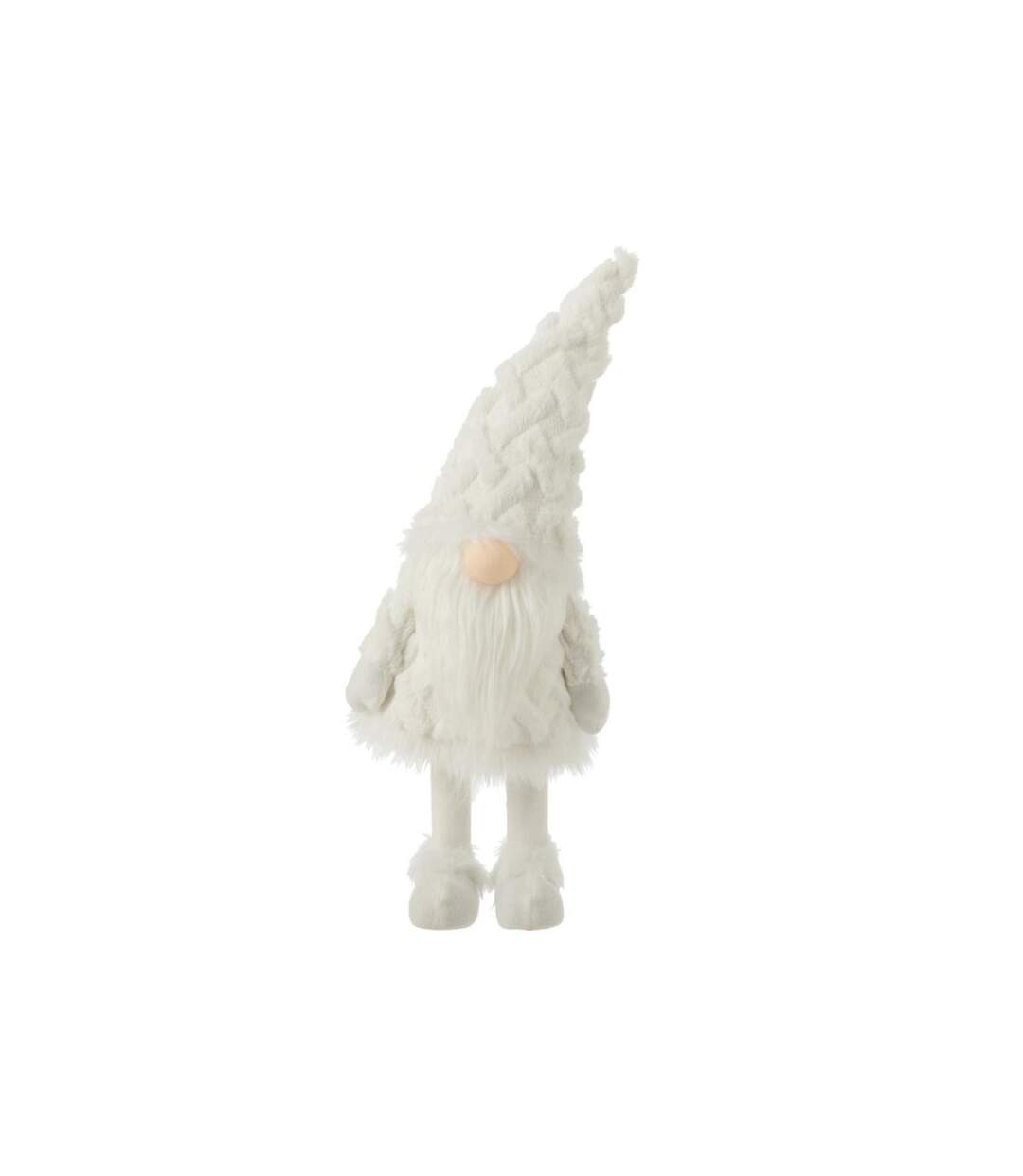 Paris Prix - Statue Déco Lutin barbe 58cm Blanc