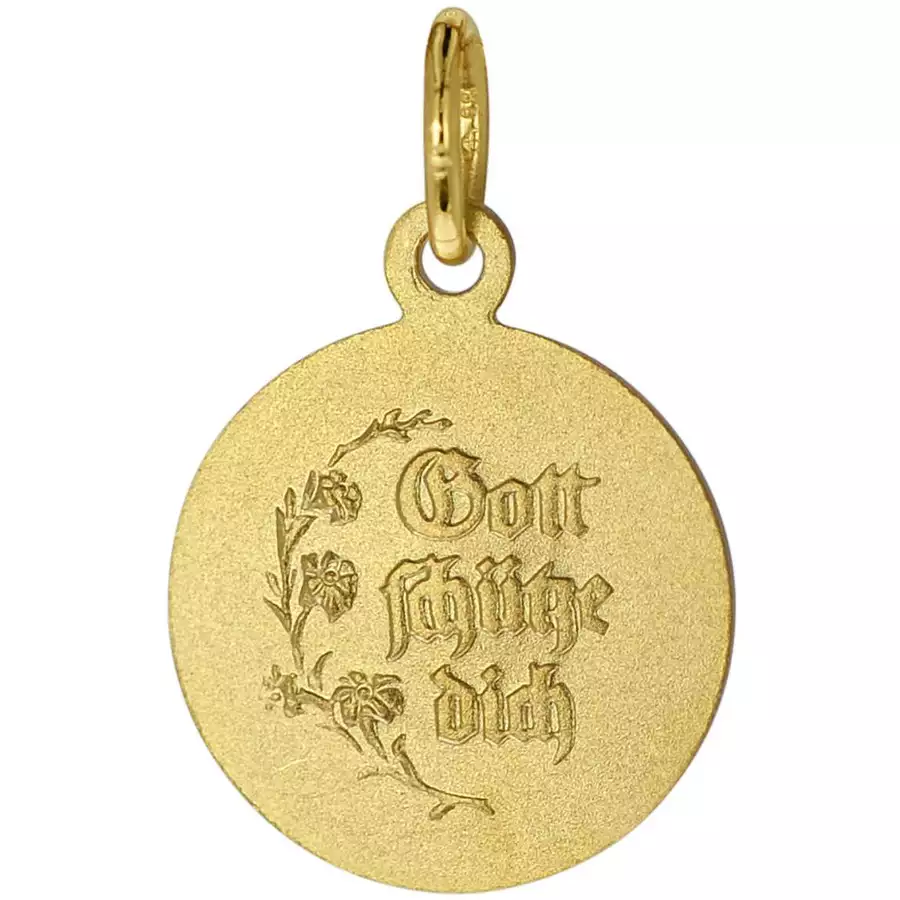 trendor Engel Schmuck-Anhänger für Kinder Gold 585 + vergoldete Kette gold