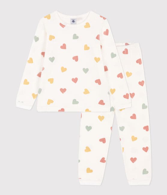 Pyjama cœur petite fille en velours