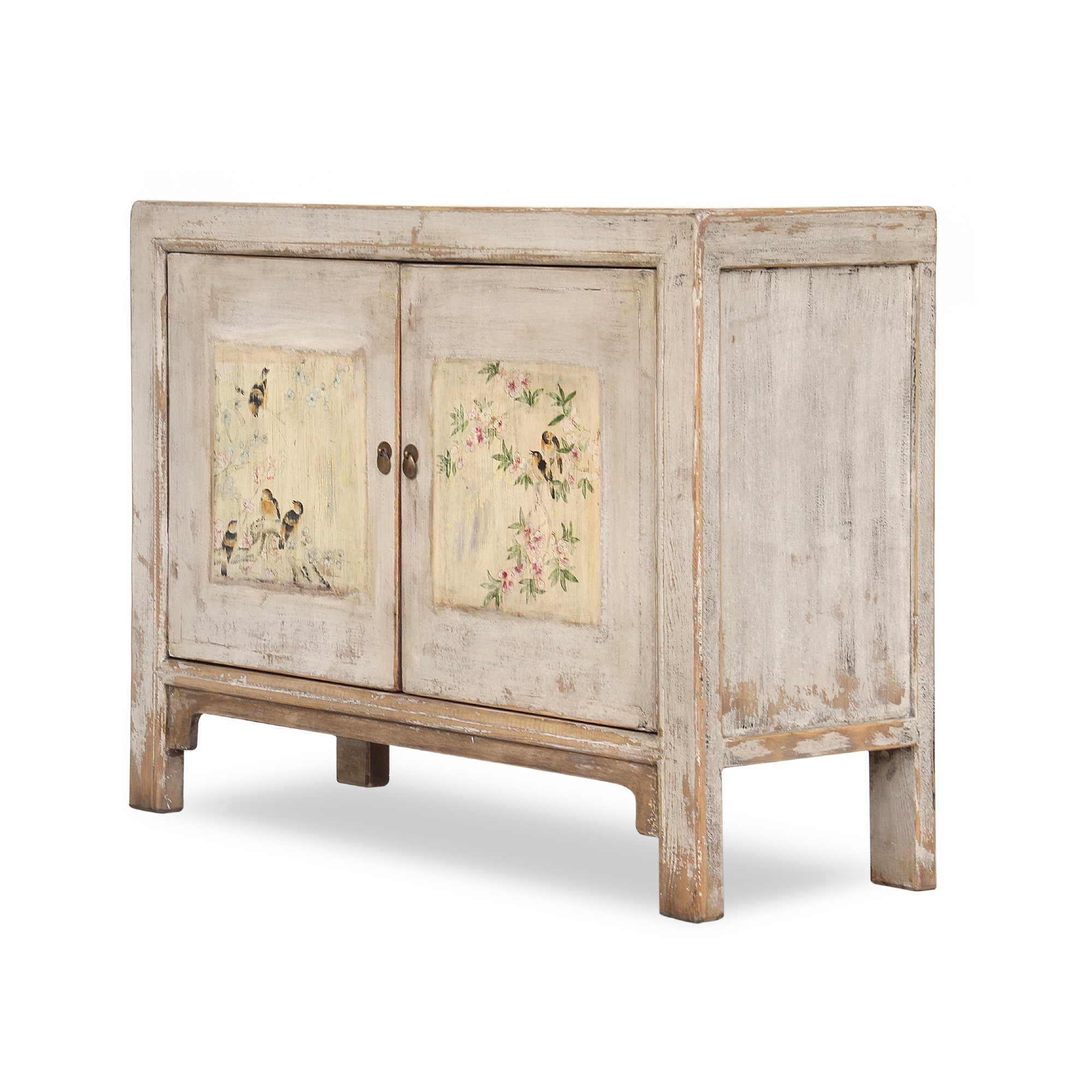 Sideboard 'Bo Jing' antik, 2 Türen, natur, T 42 cm, B 116 cm, H 96 cm von fischer's lagerhaus