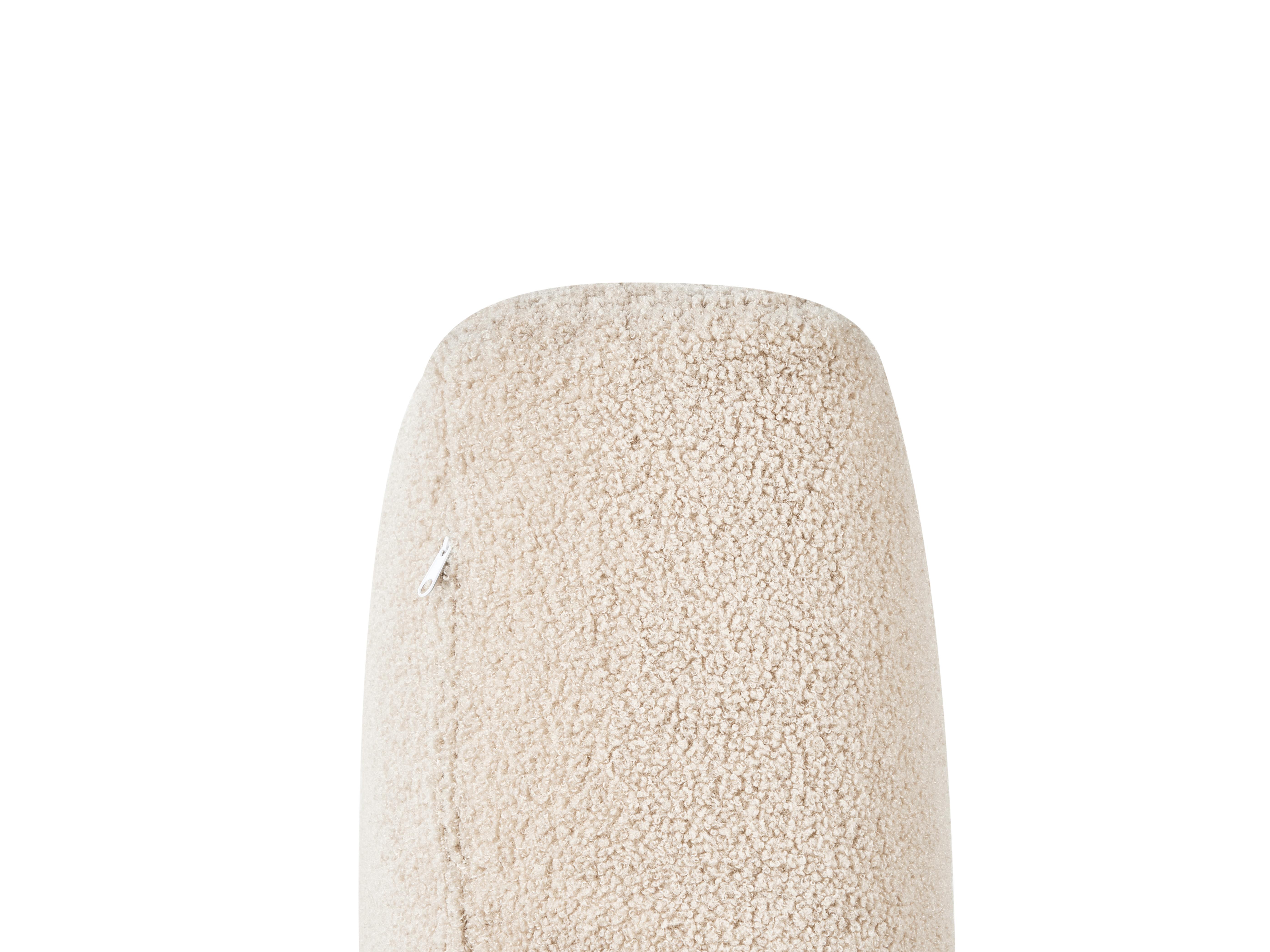 Slaapbank 3-zits KVAM Bouclé Lichtbeige met opbergruimte