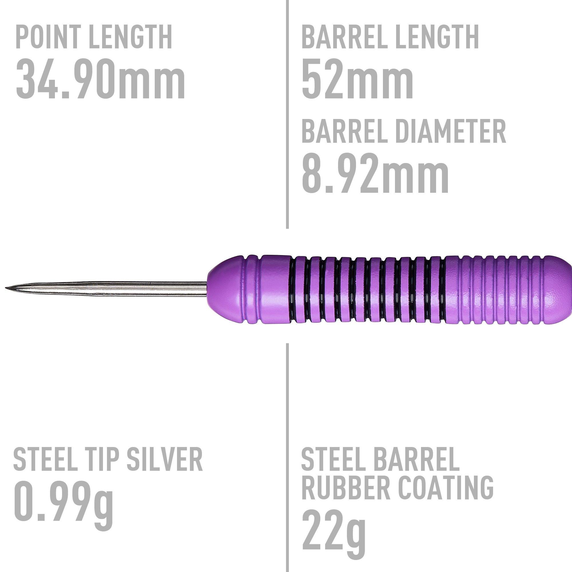 Unicorn Darts Steel Tip Darts Set Level 2 Gary The Flying Scotsman Anderson Rubberised Brass Barrels
