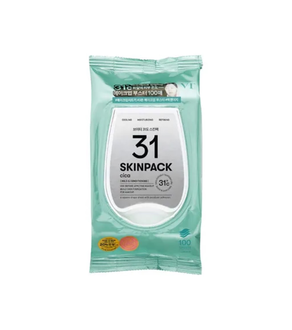 VT Cosmetics - Máscara Primer de Maquiagem 31 Skinpack CICA - 100 unidades