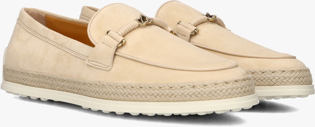 beige tod's instappers gomma rafia 92k mocass.t ring inf.