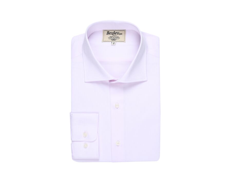 Chemise Oxford rose - Col italien - ERNESTO