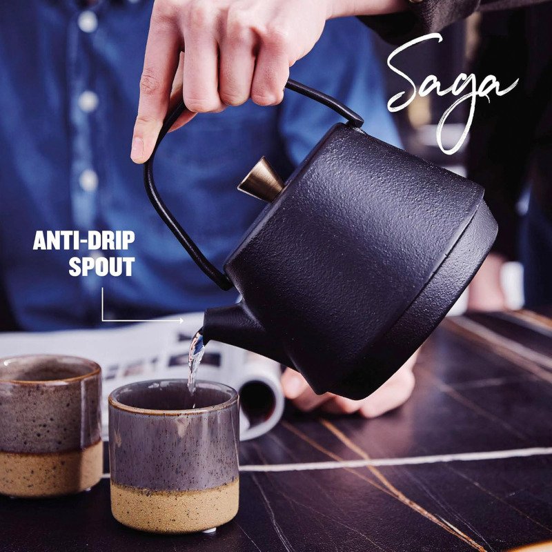Théière en fonte Saga - 1,2 L, noir
