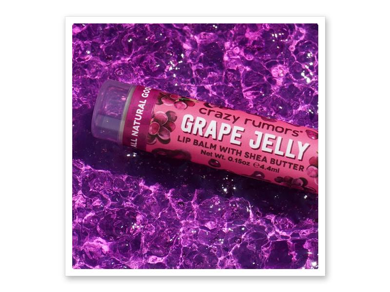 Crazy Rumors Lippenbalsam Grape Jelly 4.4 ml Natürliche und vegane Lippenpflege mit Traubengelee-Duft