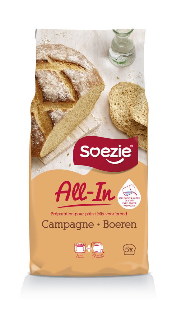 Soezie All-in-mix Boerenbrood - Broodmeel - 2.5 Kilogram