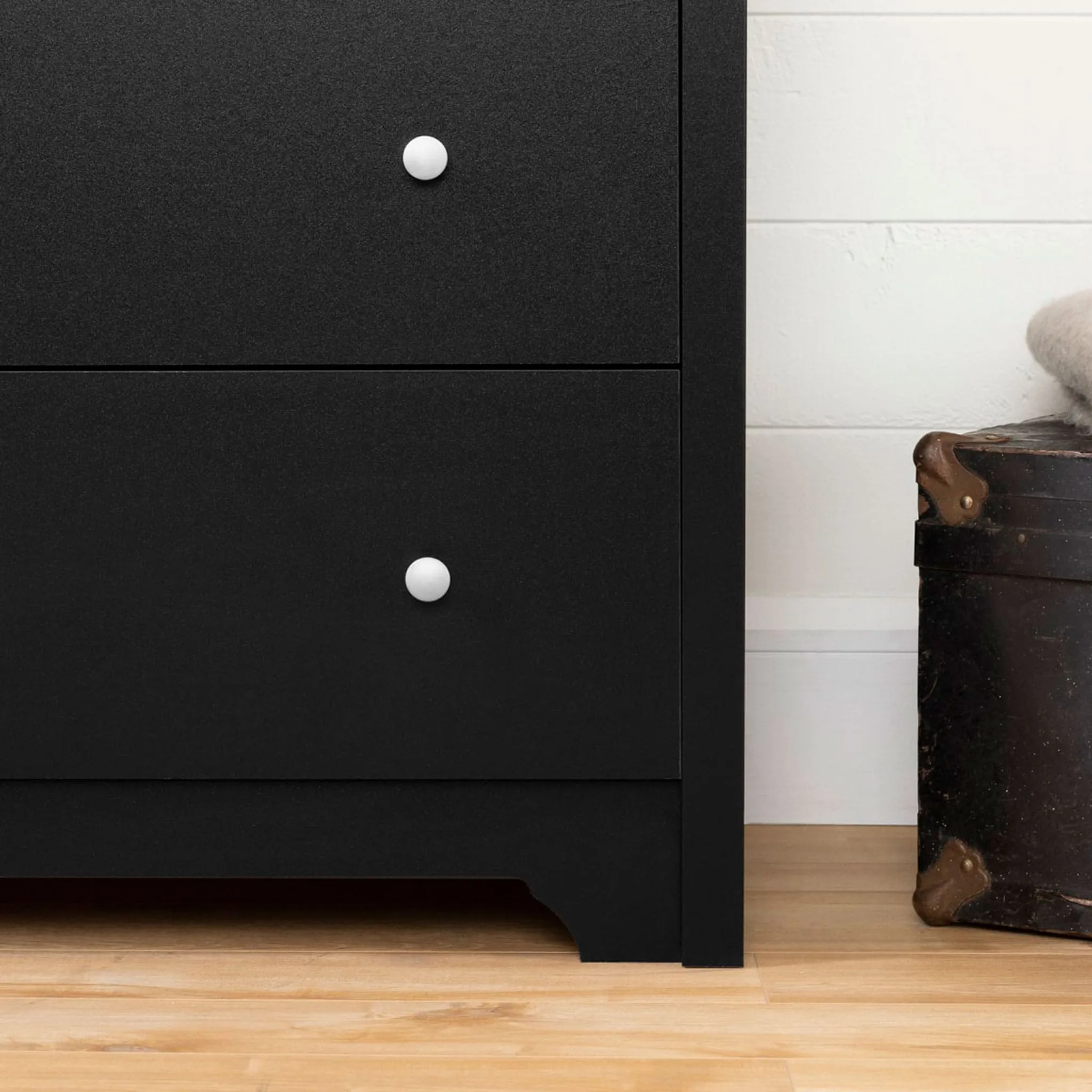 South Shore Commode 5 Tiroirs Vito - Noir Solide