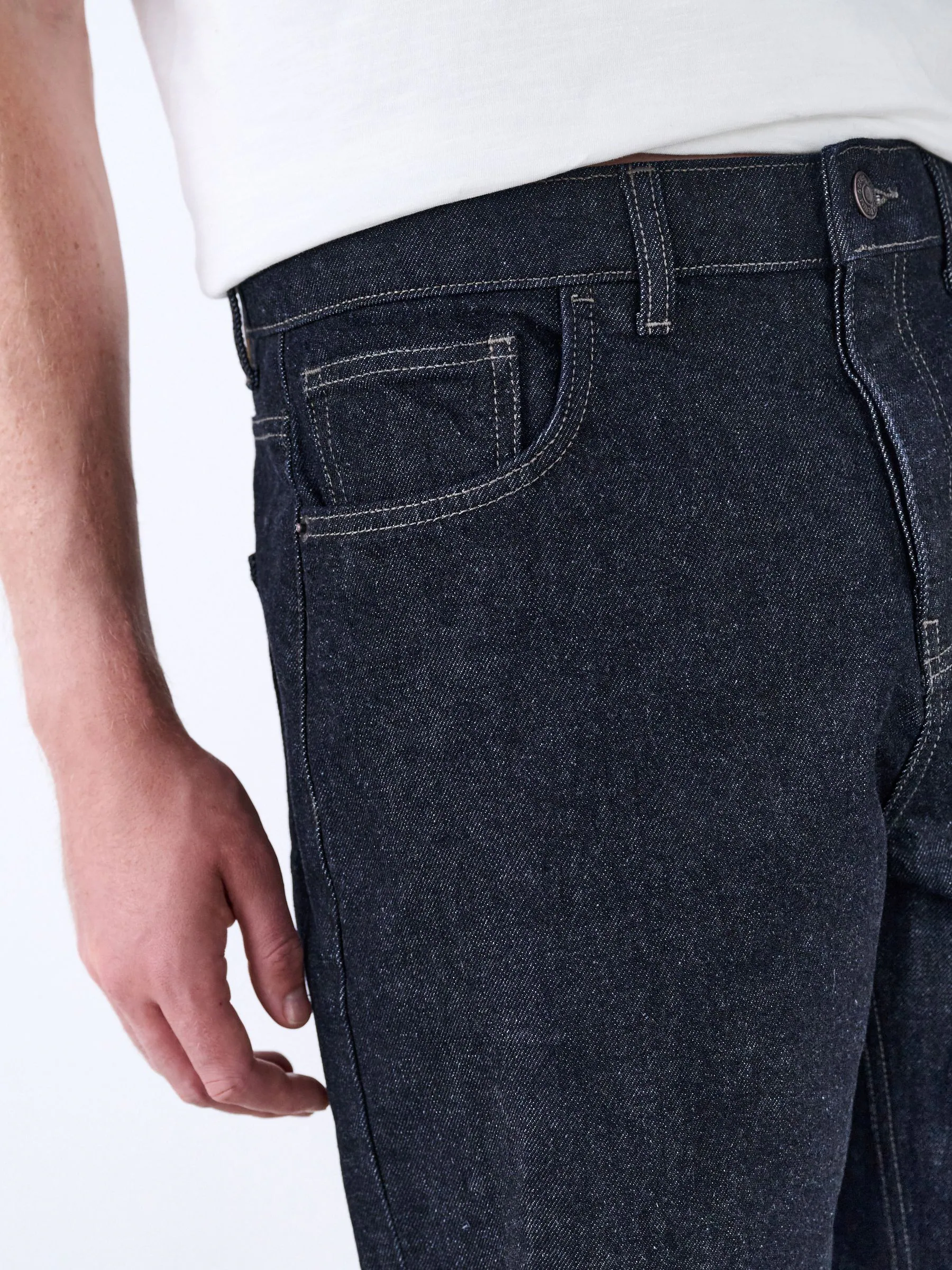 Donker indigo met wassing - Straight fit - Vintage wash denim jeans