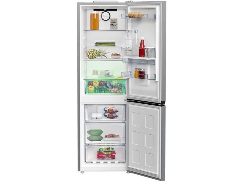 Beko Kühl-Gefrierkombination KG510 Grau, Rechts, Wechselbar Kombigerät mit Kühlschrank und Gefrierschrank