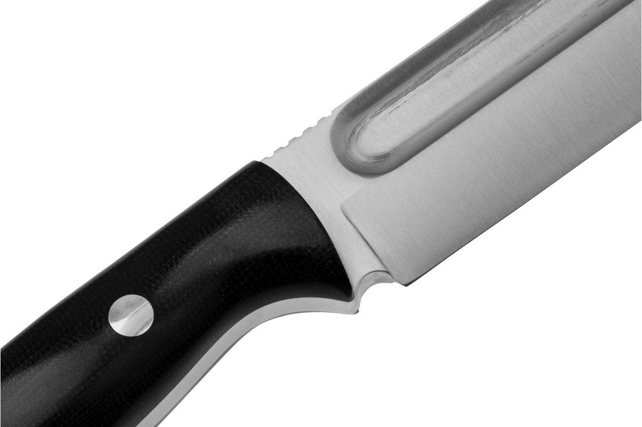 Bark River Bravo Squad Leader 2 07-224-BCM, CPM 3V, Black Canvas Micarta vaststaand mes